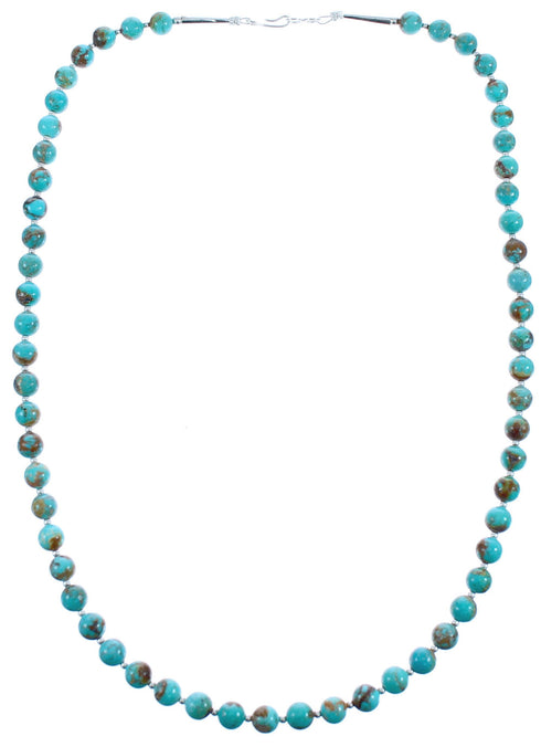 Southwest Kingman Turquoise 20" Bead Necklace KX121106